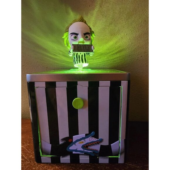 Beetlejuice Light Up Tin Popcorn Bucket Cinemark Exclusive NEW w/out Box - Picture 1 of 8